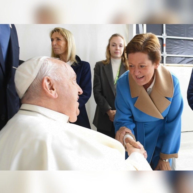 Durante su visita a Bélgica, el papa Francisco se reunió con algunas familias de refugiados que han llegado al país con los corredores humanitarios de Sant’Egidio